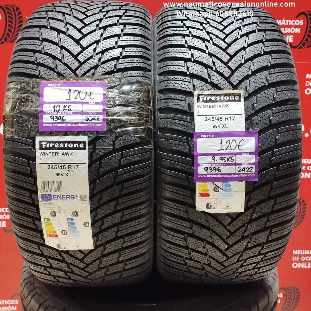 2x 245 45 R17 99V XL FIRESTONE WINTERHAWK (SIN USO) REF:9396