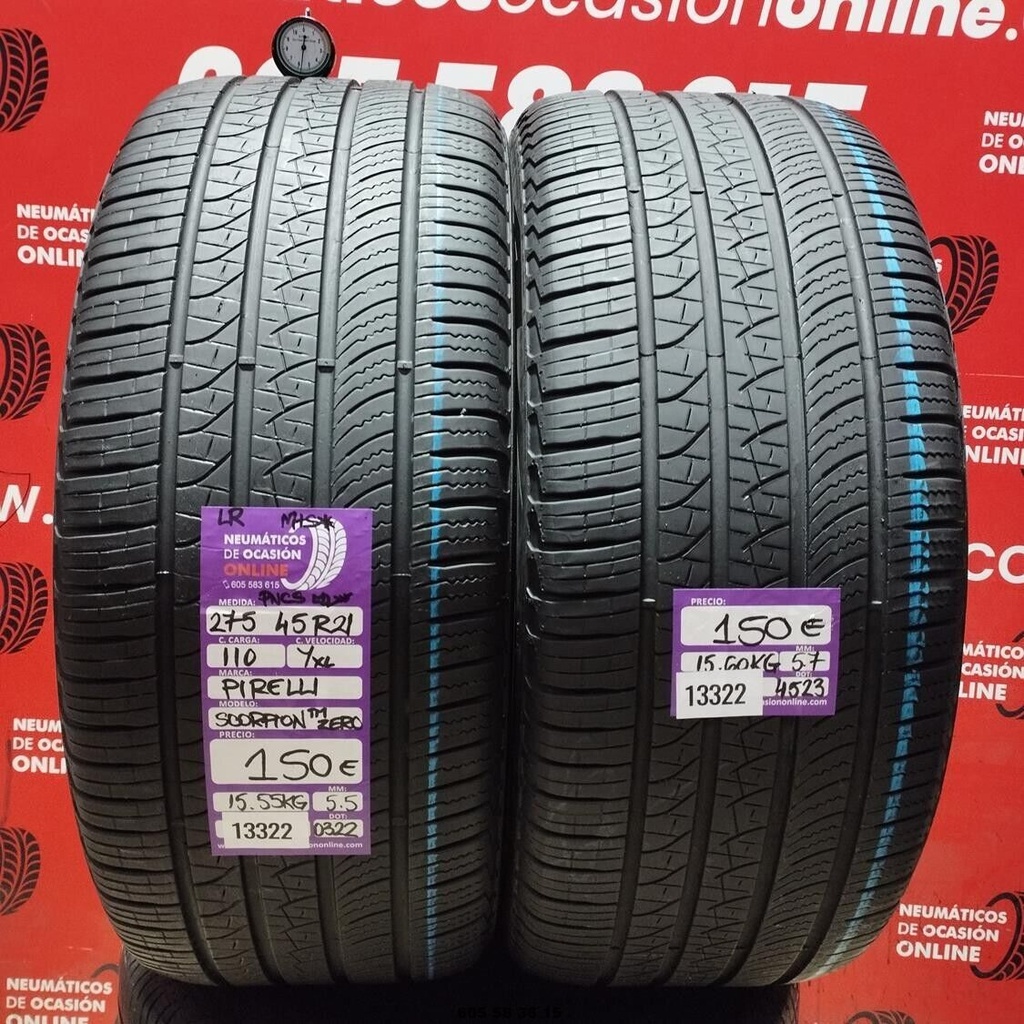 2x 275 45 R21 110Y XL M+S*LR PNCS PIRELLI SCORPION ZERO TM 5.5/5.7MM REF.13322