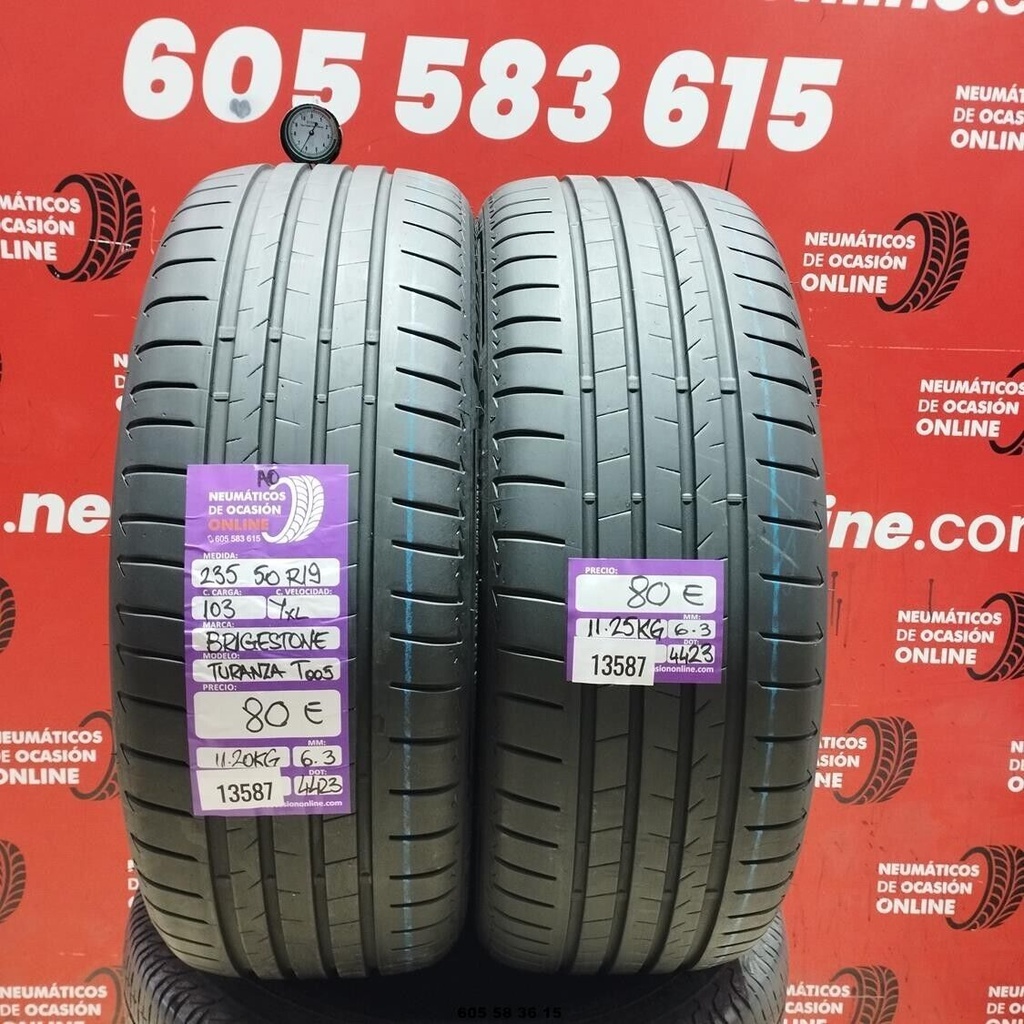 235 50 R19 103Y XL Bridgestone Turanza T005 Ao 6.3 / 6.3MM. Réf. 13587