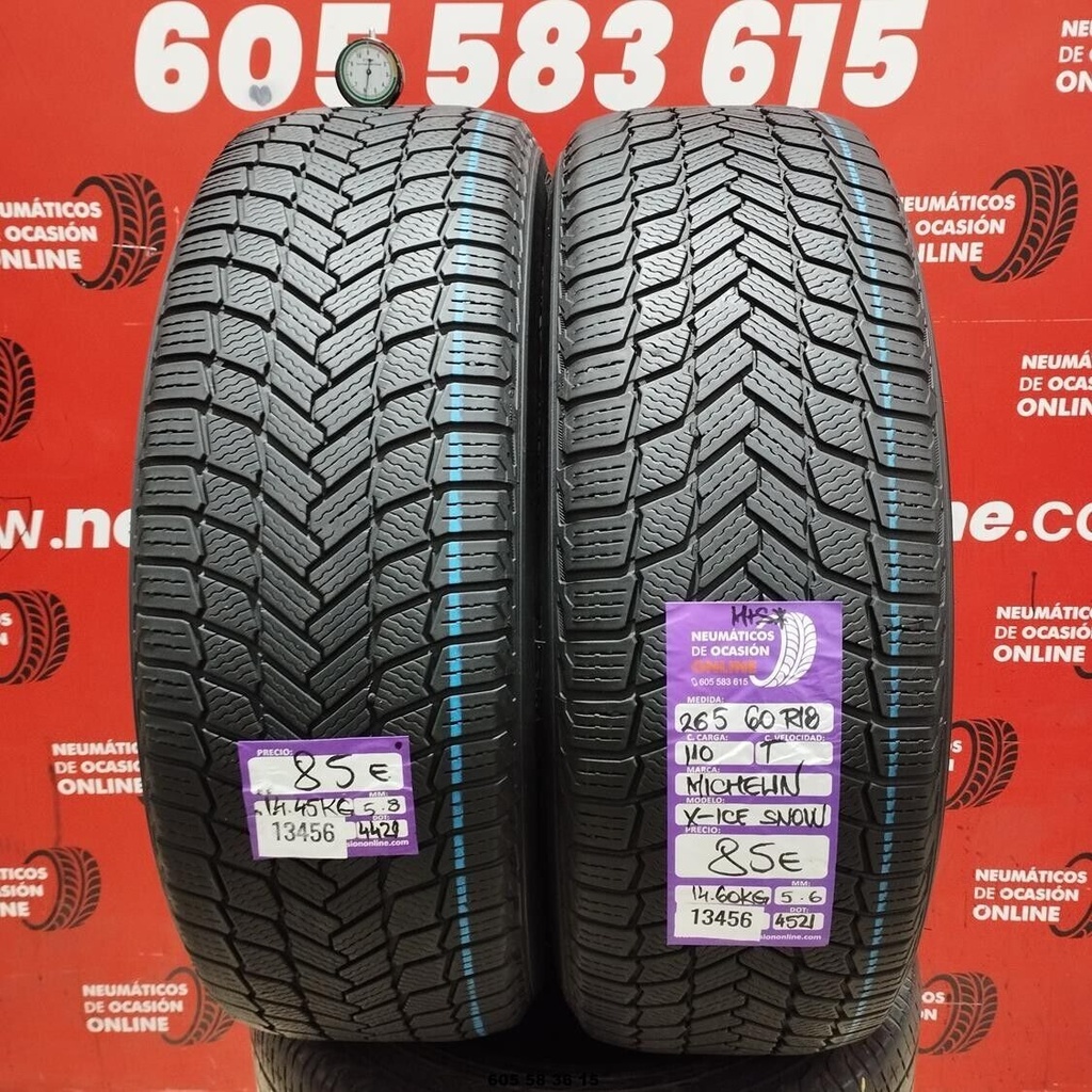 265 50 18 110T MICHELIN X-ICE NEIGE M+S* 5.6/5.8MM REF. 13456