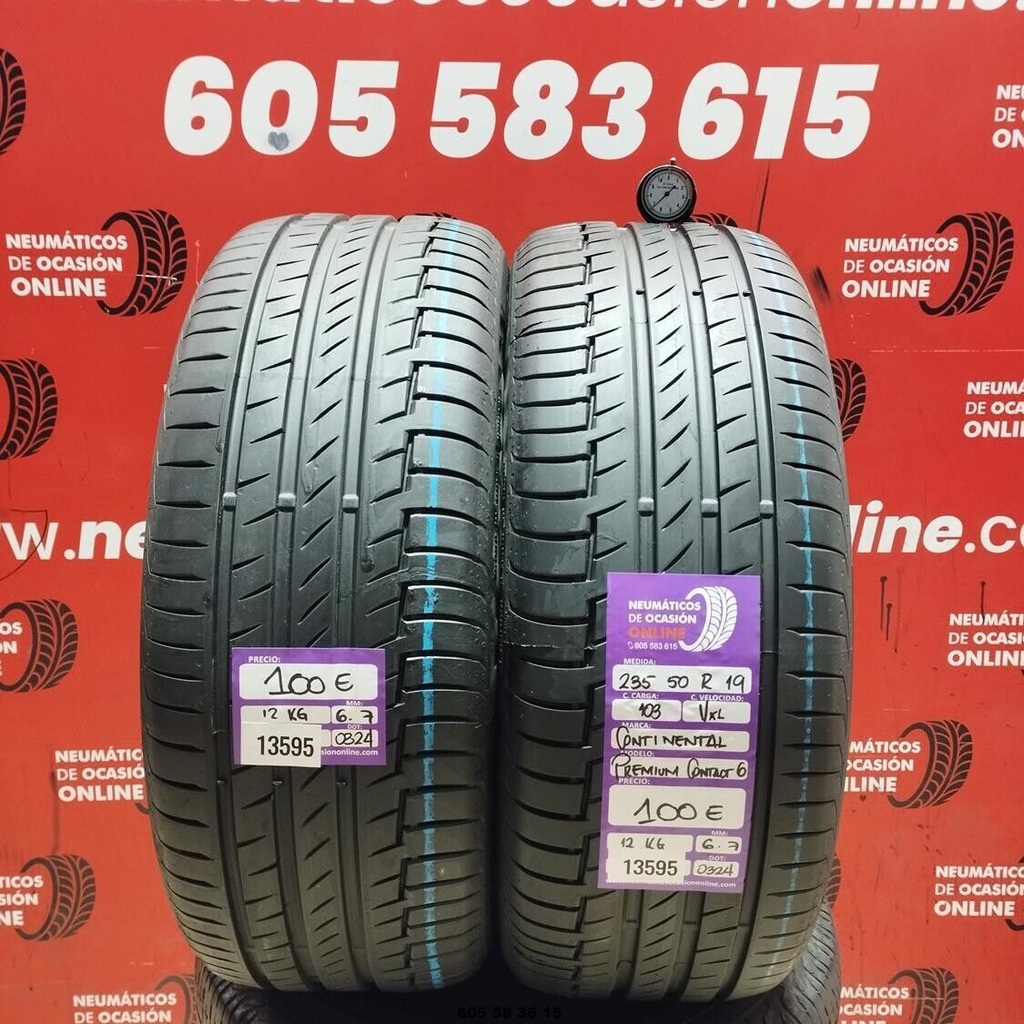 235 50 R19 108V XL Continental Premium Contact 6 6.7/6.7MM Réf. 13595