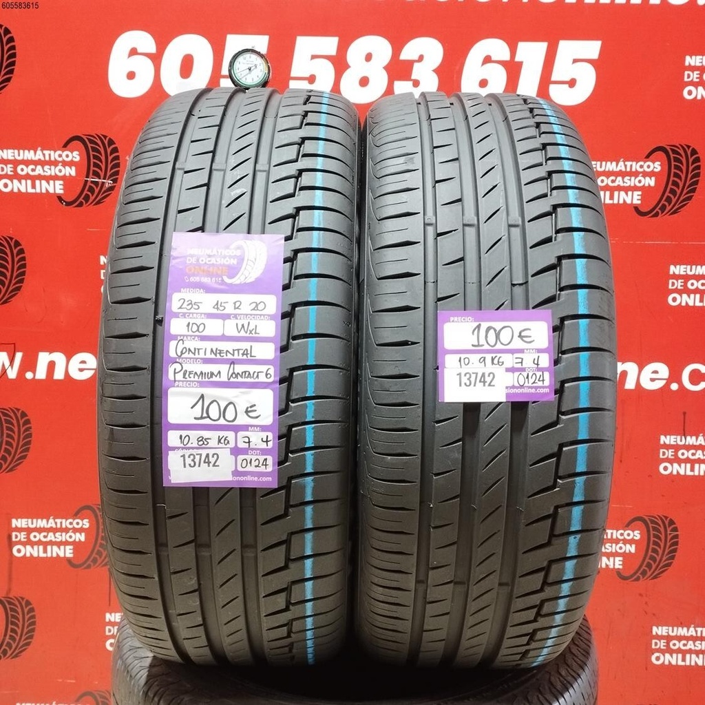 235 45 R20 100W XL Continental Premium CONTACT6 7.4/7.4MM Réf. 13742
