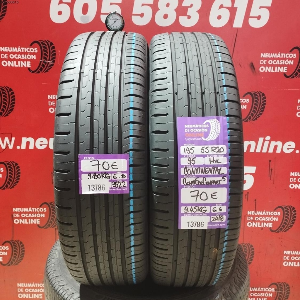 195 55 R20 95H CONTINENTAL CONTI ECO CONTACT5 6..8/6.6MM REF. 13786