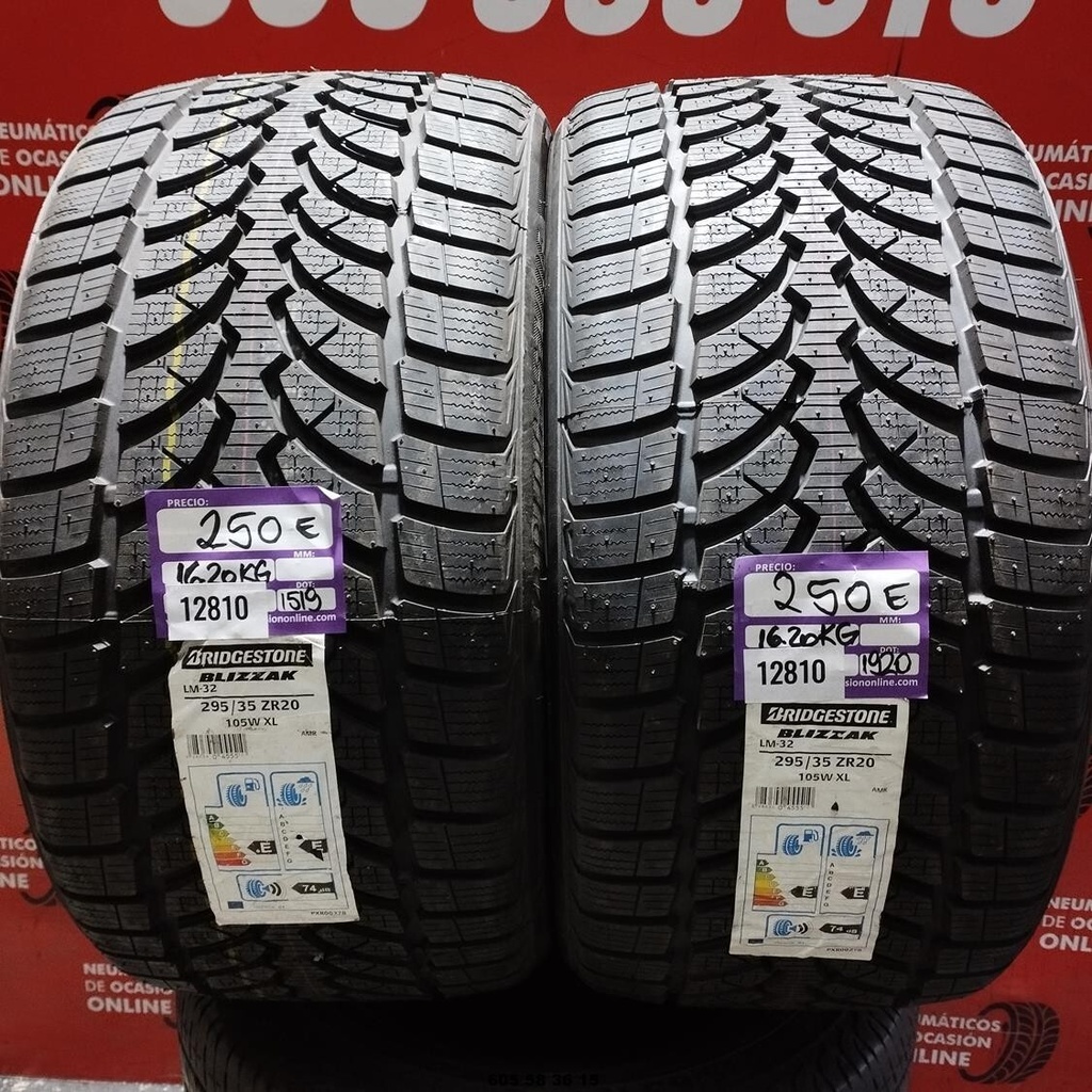 2x 295 35 R20 105W Bridgestone Blizzak LM32 Dot: 19/20 (Sin uso) Ref.12810