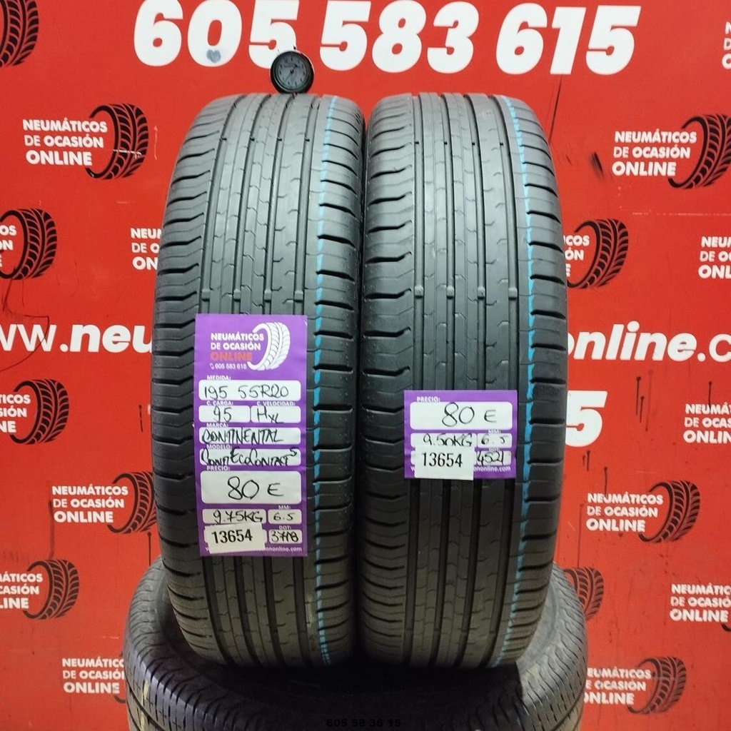195 55 R20 95H XL Continental Conti Eco Contact 5 6.5/6.5 MM Ref. 13654