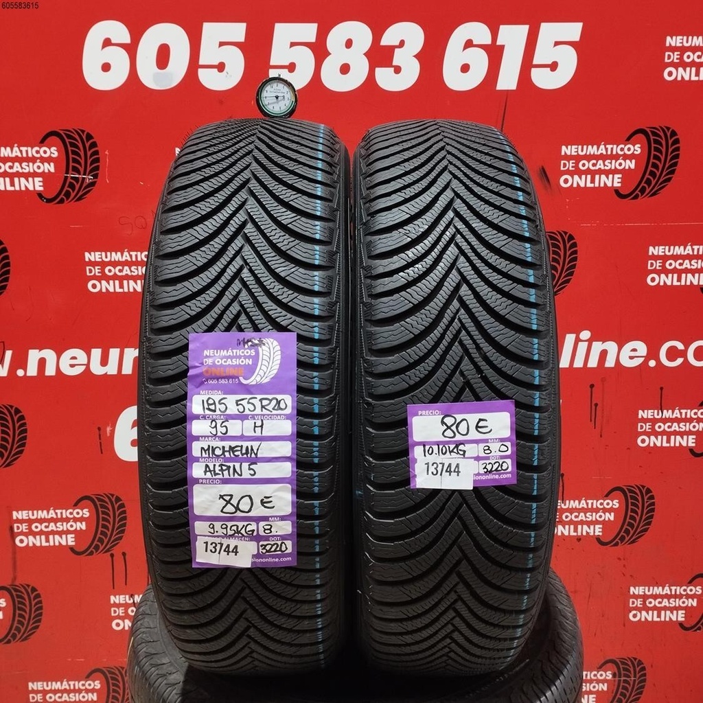 195 55 R20 95H MICHELIN ALPIN 5 M+S* 8.0/8.0MM REF. 13744