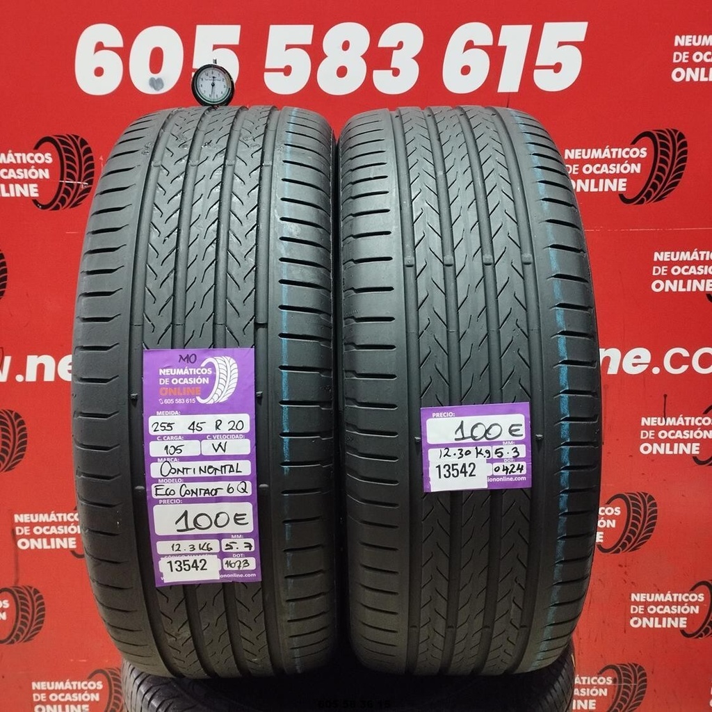 2x 255 45 R20 105W CONTINENTAL ECO CONTACT 6Q MO 5.7/5.3MM REF. 13542