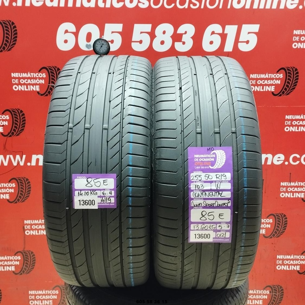 2x 255 50 R19 103W CONTINENTAL CONTI SPORT CONTACT 5  MO 6.4/5.7MM REF. 13600