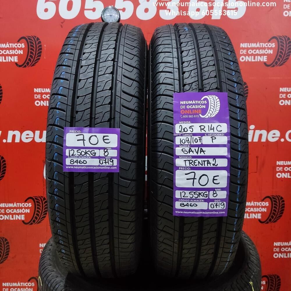 2x 205 R14C 109/107P 8.0/8.0 mm Sava Trenta 2 Ref.8460