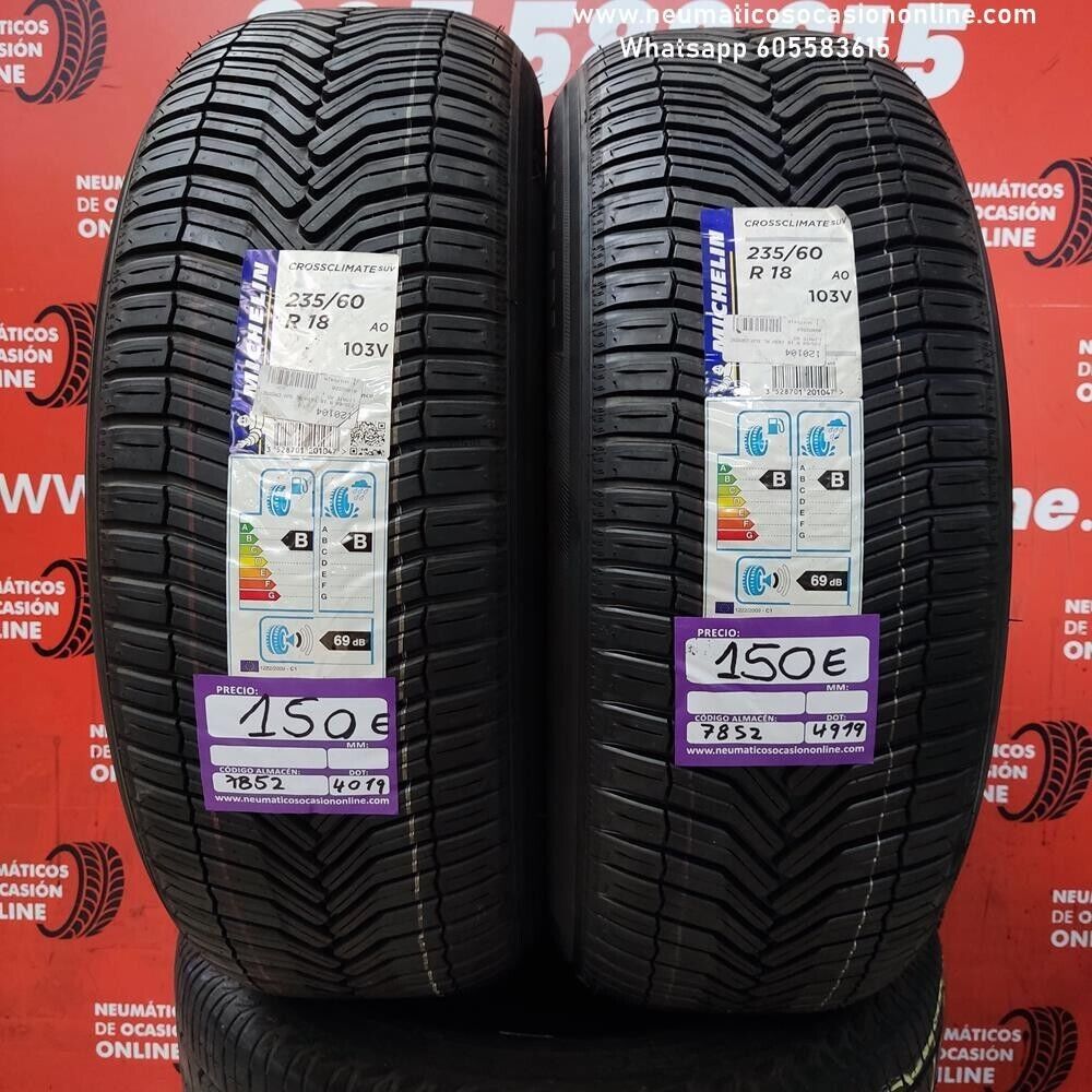 [Ref.7852] 2x 235 60 R18 103V Michelin Cross Climate SUV DOT 4019/4919 (Sin Uso) Ref.7852