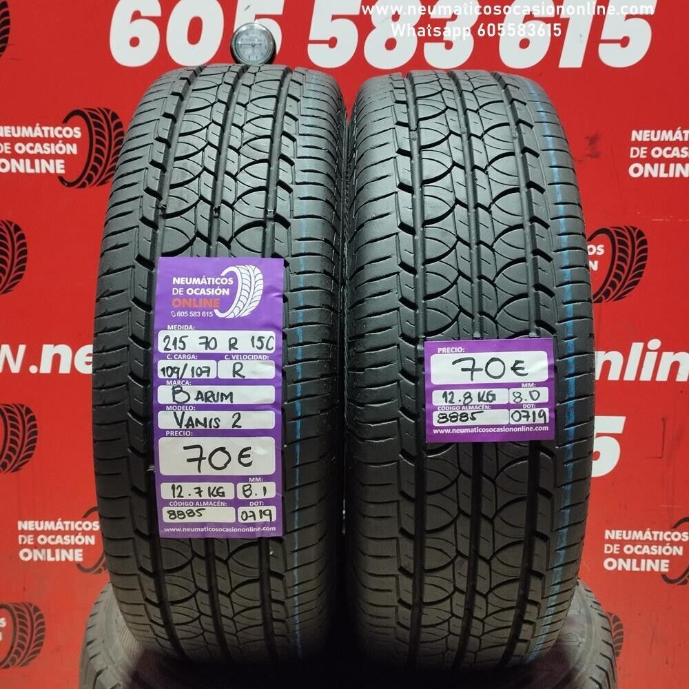 2x 215 70 15C 109/107R Barum Vanis 2  8.1/8.0 mm Ref.8885