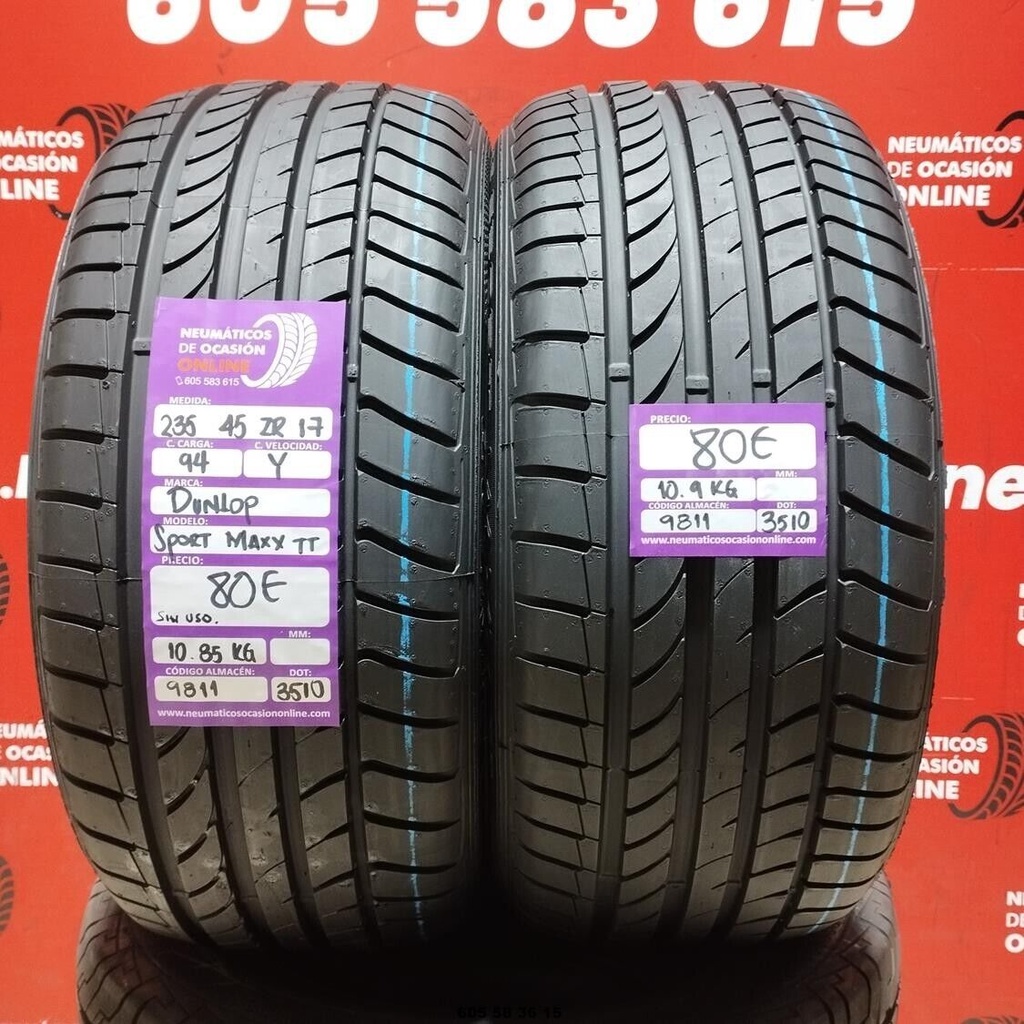 2x 235 45 Z R17 94Y DUNLOP SPORT MAXX TT (SIN USO) Ref.9811