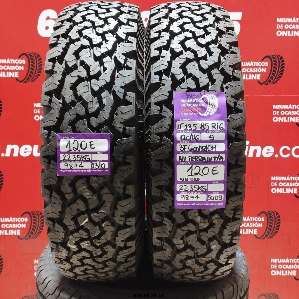 2x 235 85 R16 120/116S BF GOODRICH ALL TERRAIN T/A M+S* (SIN USO) REF:9874