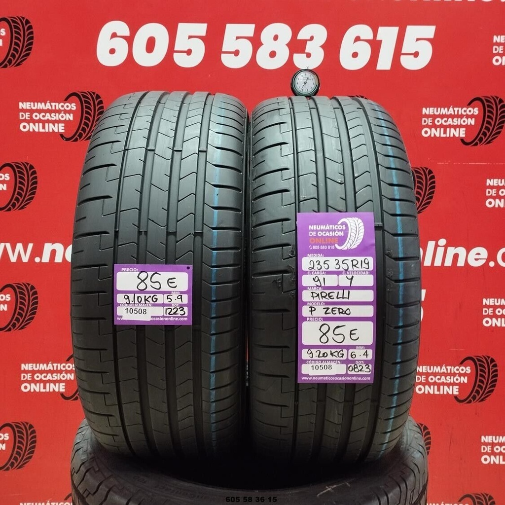 2x 235 35 R19 91Y PIRELLI P ZERO 5.9/6.4mm REF:10508