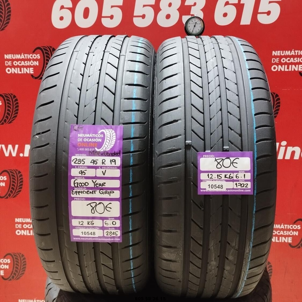 2x 235 45 R19 95V GOODYEAR EFFICIENT GRIP RFT MO EXT 6.0/6.1mm REF:10548