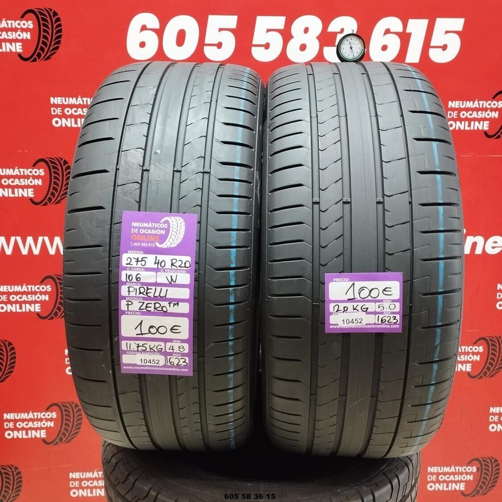 2x 275 40 R20 106W PIRELLI PZERO TM 4.8/5.0mm REF:10452