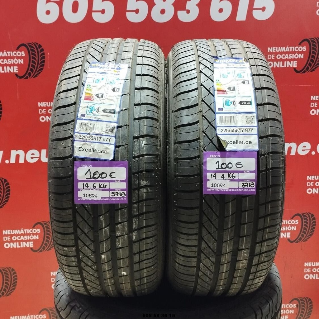 2x 225 55 R17 97Y GOODYEAR RUNFLAT EXCELLENCE DOT: 3718 (SIN USO) Ref: 10694
