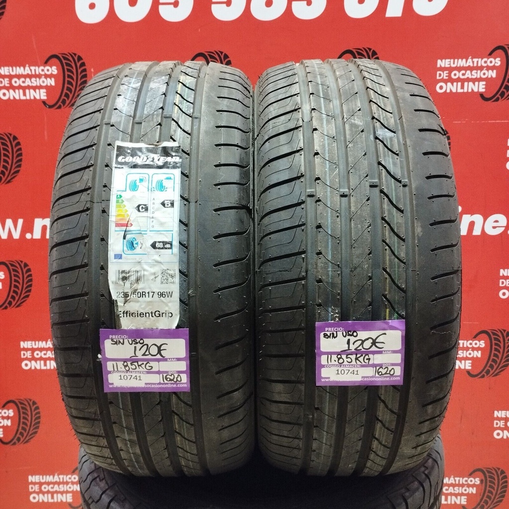 2x 235 50 R17 96W GOODYEAR EFFICIENTGRIP DOT: 1620 (SIN USO) Ref.10741