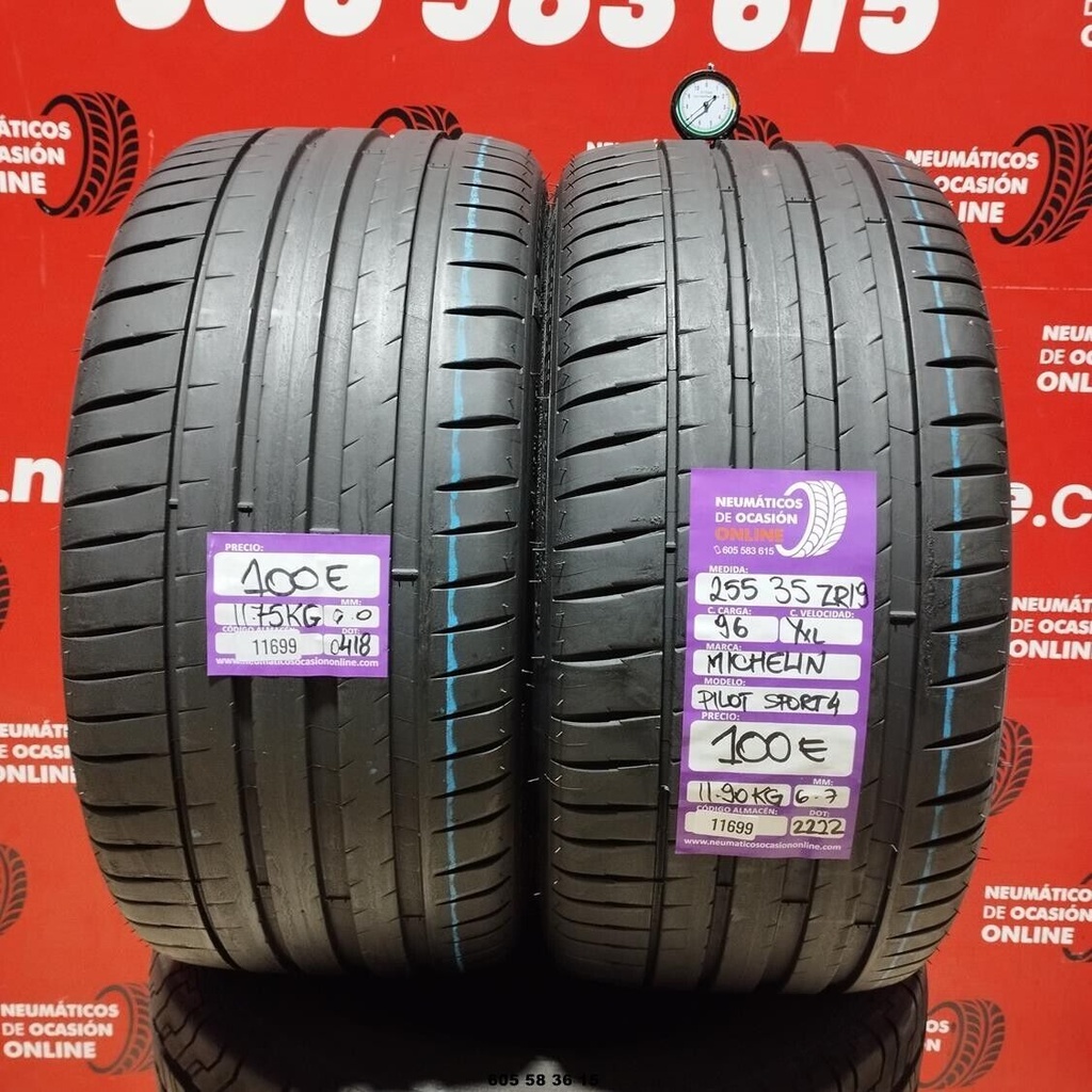 2x 255 35 Z R19 96YXL MICHELIN PILOT SPORT4 6.7/6.0mm REF:11699