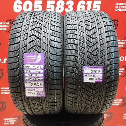[Ref.13048] 2x 295 35 R21 107V XL PIRELLI SCORPION WINTER  DOT: 2122/2422 (SIN USO) Ref.13048
