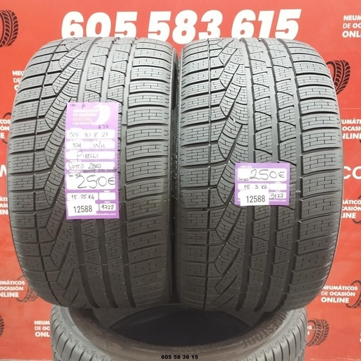 [Ref.12588] 2x 305 30 R21 104W XL PIRELLI SOTTOZERO  DOT: 3122  (SIN USO) Ref. 12588