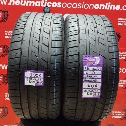 [Ref:13299] 2x 295 40 R22 112Y HANKOOK VENTUS S1 EVO 3 SUV, AO. 5.7/5.7MM REF. 13299