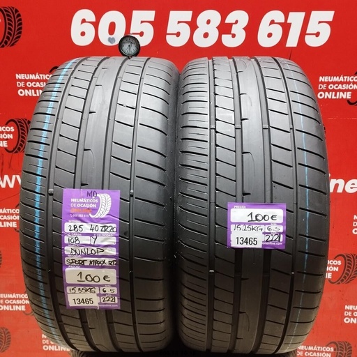 [Ref:13465] 285 40 R20 108Y Dunlop Sport Maxx RT2 MO 6.5/6.5 MM Ref. 13465