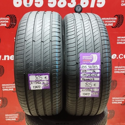 [Ref:13472] 235 50 R19 103V XL MICHELIN PRIMACY 4 6.1/6.0MM REF. 13472