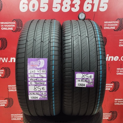 [Ref:13504] 2x 245 45 R19 102Y XL Michelin E.Primacy MO 5.0/5.3MM Ref. 13504