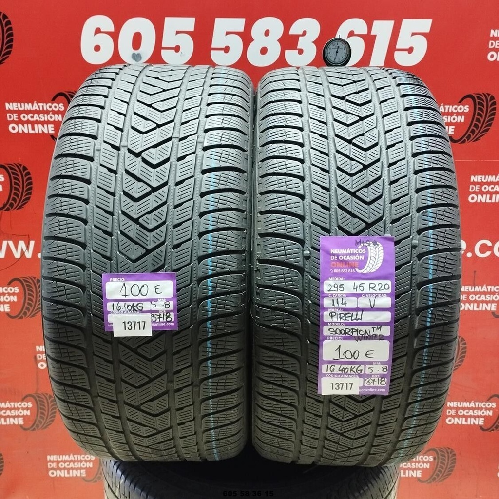 2x 295 45 R20 114V PIRELLI SCORPION WINTER TM M+S* 5.8/5.8MM REF. 13717