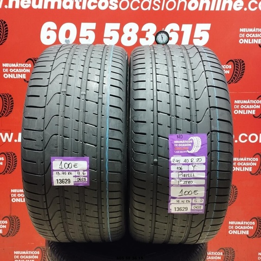 [Ref:13629] 2x 295 40 R20 106Y PIRELLI PZERO NO 4.6/5.0MM REF. 13629