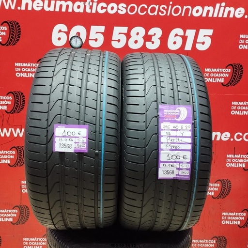 [Ref:13568] 2x 295 40 R20 106Y PIRELLI PZERO 5.0/5.5MM REF. 13568