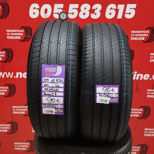 [Ref:13746] 235 45 R20 100V XL MICHELIN PRIMACY 4 S1 5.5/5.5 MM RIF. 13746