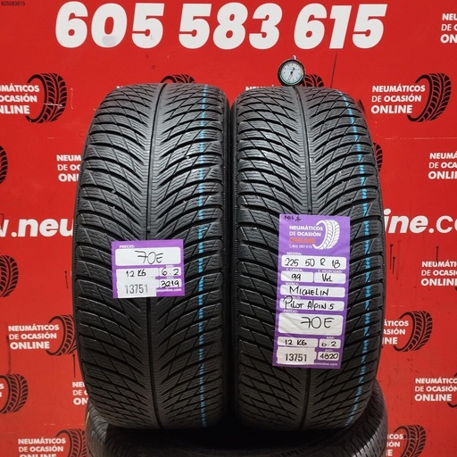 [Ref:13751] 225 50 R18 99V XL MICHELIN PILOT ALPIN5 M+S* 6.2/6.2MM REF. 13751