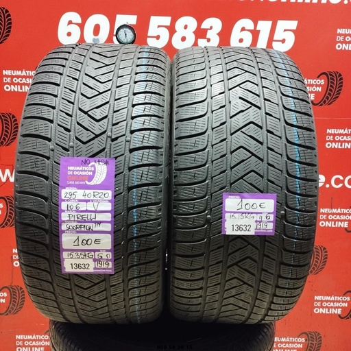 [Ref:13632] 2x 295 40 R20 106V Pirelli Scorpion Tm Nicht M+S 4.6/5.0 MM Ref. 13632