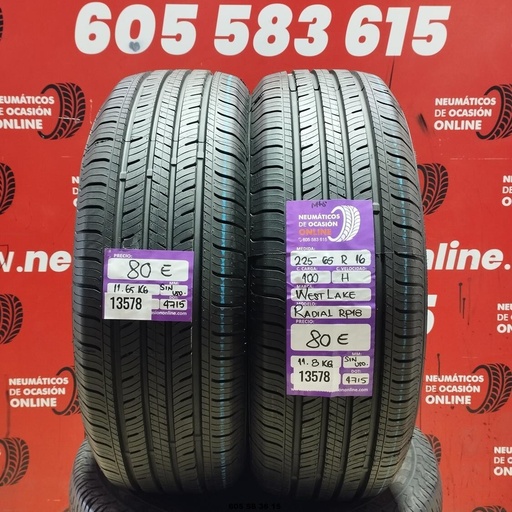 [Ref.13578] 2x225 65 R16 100H Westlake Radial RP18 M+S Dot:15/15 (Sin Uso) Ref.