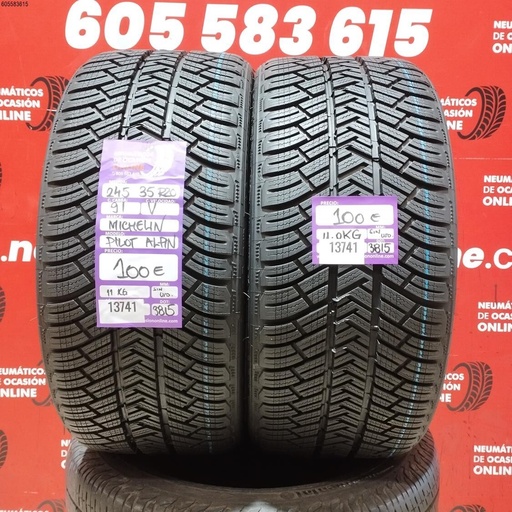 [Ref.13741] 2x 245 35 R20 91V MICHELIN PILOT ALPIN M+S*  DOT: 15/15  (SIN USO) Ref.13741
