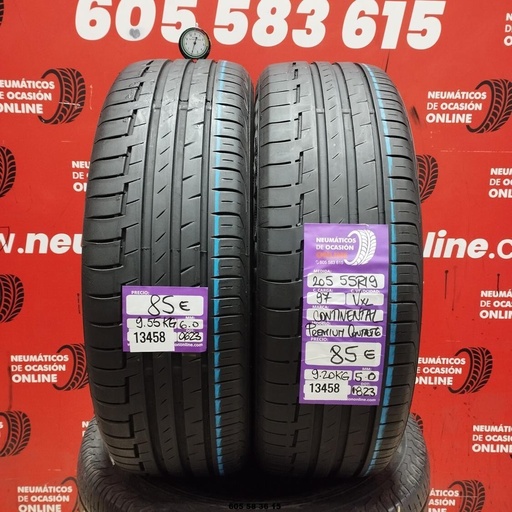 [Ref:13458] 2x 205 55 R19 97V XL CONTINENTAL PREMIUM CONTACT6 6.0/5.0MM REF. 13458