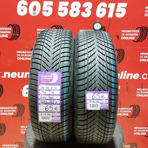 [Ref:13572] 2x 215 65 R16 98H GOODYEAR ULTRAGRIP PERFORMANCE3 M+S* 5.2/5.4MM REF. 13572