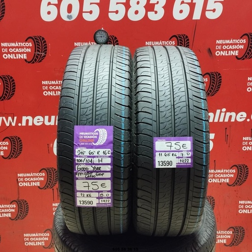 [Ref:13590] 2x 215 65 R16C 106/104H GOODYEAR EFFICIENTGRIP CARGO  8.0/7.0MM REF. 13590