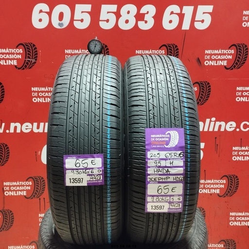 [Ref:13597] 2x 205 65 R16 95H  HAIDA  SCE`HP  HD668 6.0/5.5MM REF. 13597