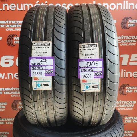 2X 205 55 R19 97H XL BRIDGESTONE TURANZA ECO DOT 0820/0820 (SIN USO)
