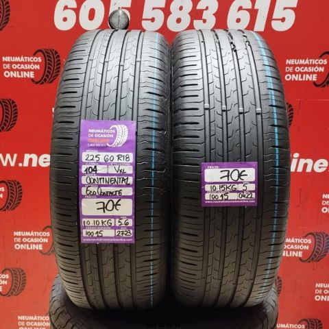 2X 225 60 R18 104V XL CONTINENTAL ECO CONTACT 6 5.6/5.0MM DOT 2723/0422