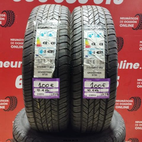 2x 215 60 R17 96H DUNLOP GRANDTREK ST20 DOT: 0219/0119 (SIN USO) Ref.10691