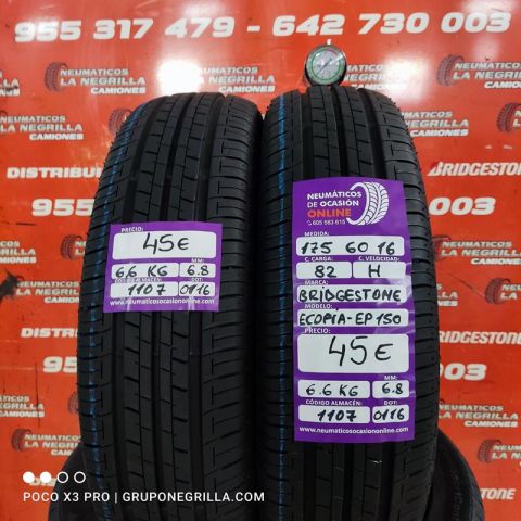2 X 175 60 R16 82H 6.8/6.8mm Bridgestone Ecopia Ep150 Ref. 1107