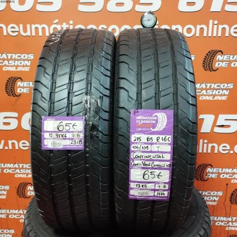 2x 215 65 R16C 106 104T CONTINENTAL CONTI VAN CONTACT 100 7.8/7.8MM DOT 2318/1919