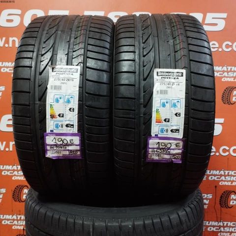 2X 275 40 ZR18 99Y BRIDGESTONE POTENZA RE 050A (SIN USO) DOT 1920/1920