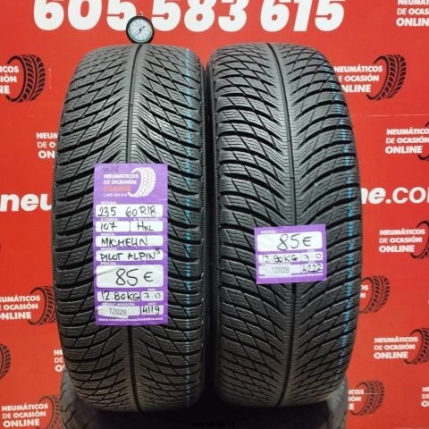2X 235 60 R18 107H MICHELIN PILOT ALPIN 5 OCASIÓN DOT: 4119/4222 - 7.0/7.0mms