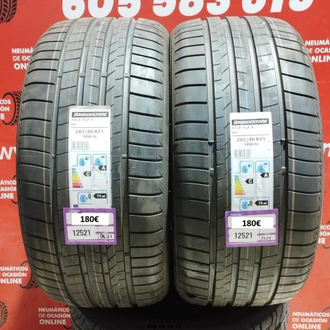 2x 285 40 R21 109H XL BRIDGESTONE ALENZA 001 DOT: 1121/0621  (SIN USO) Ref.12521