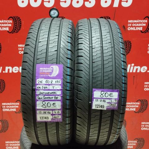 215 60 R17C 109/107T CONTINENTAL VAN CONTACT ECO OCASIÓN DOT: 4621/0422 - 7.8/7.7mms